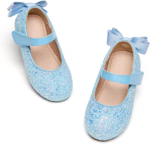 Flaryzone Toddler/Little Girls' Ballerina Flat Mary Jane Princess Dress Shoes - Wedding School Party