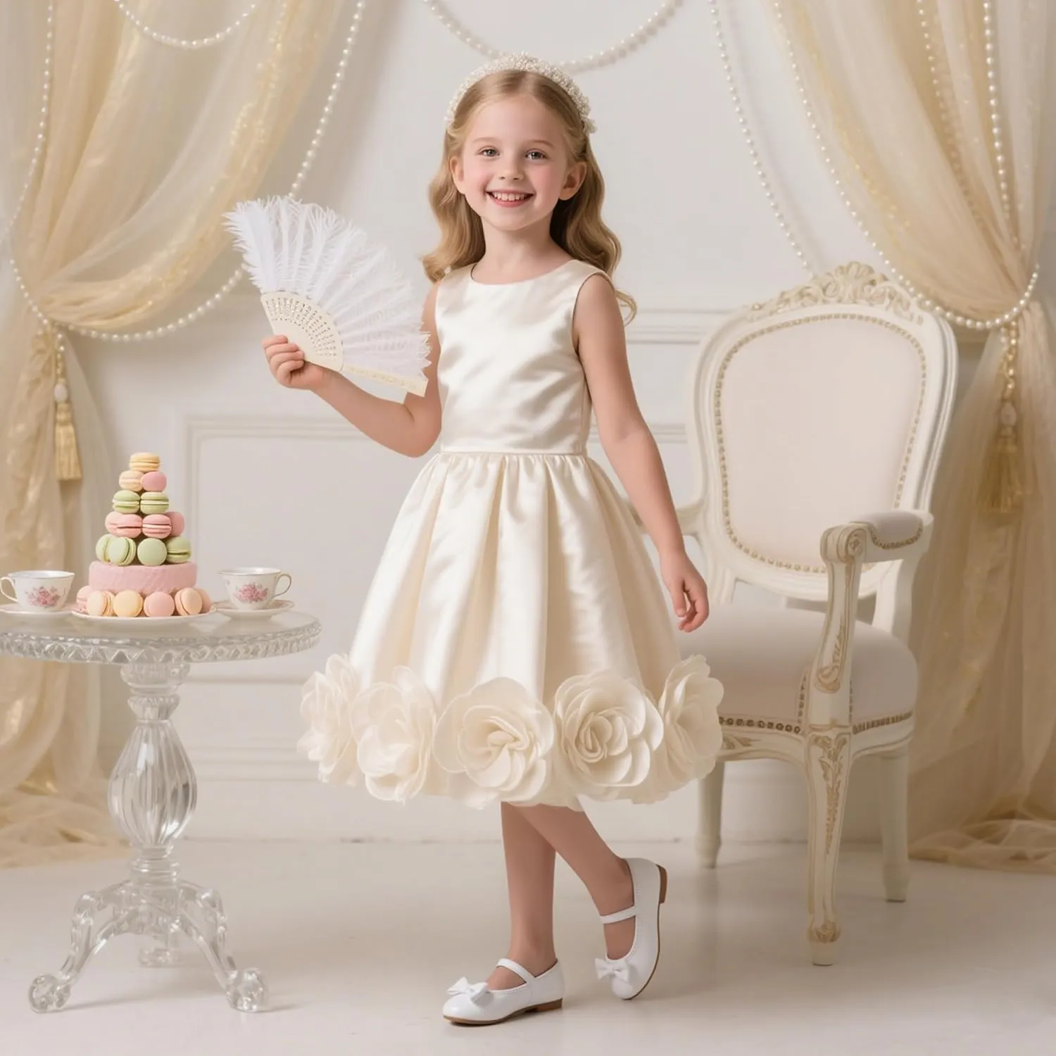 Flaryzone Toddler/Little Girls' Ballerina Flat Mary Jane Princess Dress Shoes - Wedding School Party