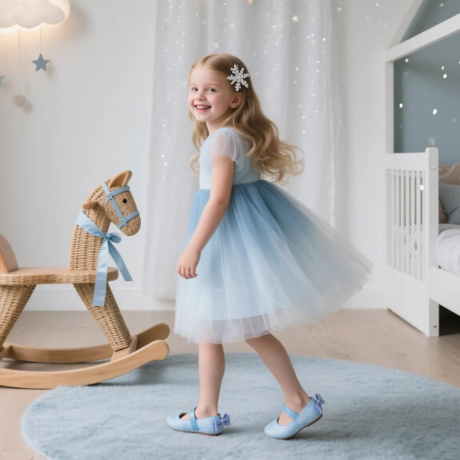 Flaryzone Toddler/Little Girls' Ballerina Flat Mary Jane Princess Dress Shoes - Wedding School Party