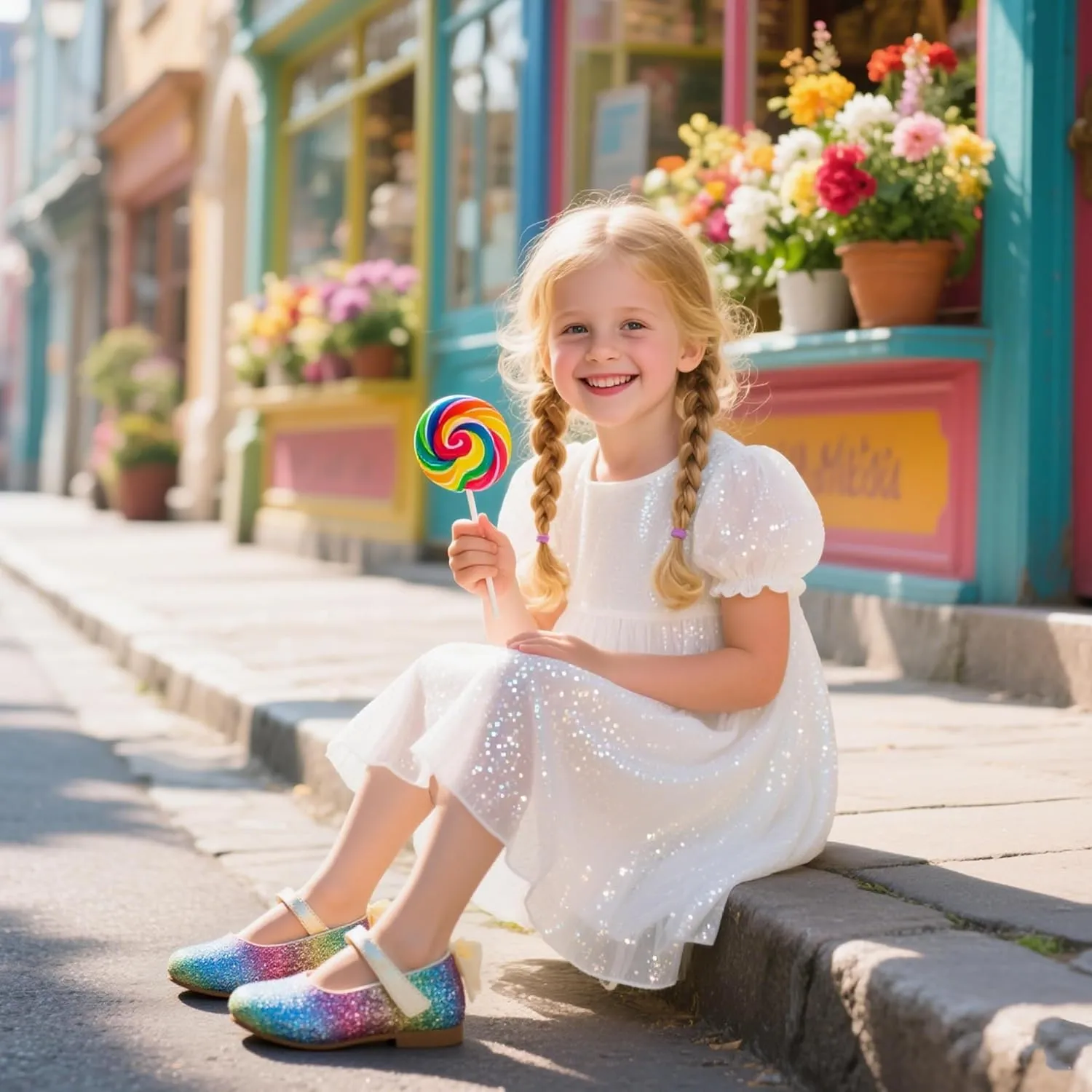 Flaryzone Toddler/Little Girls' Ballerina Flat Mary Jane Princess Dress Shoes - Wedding School Party