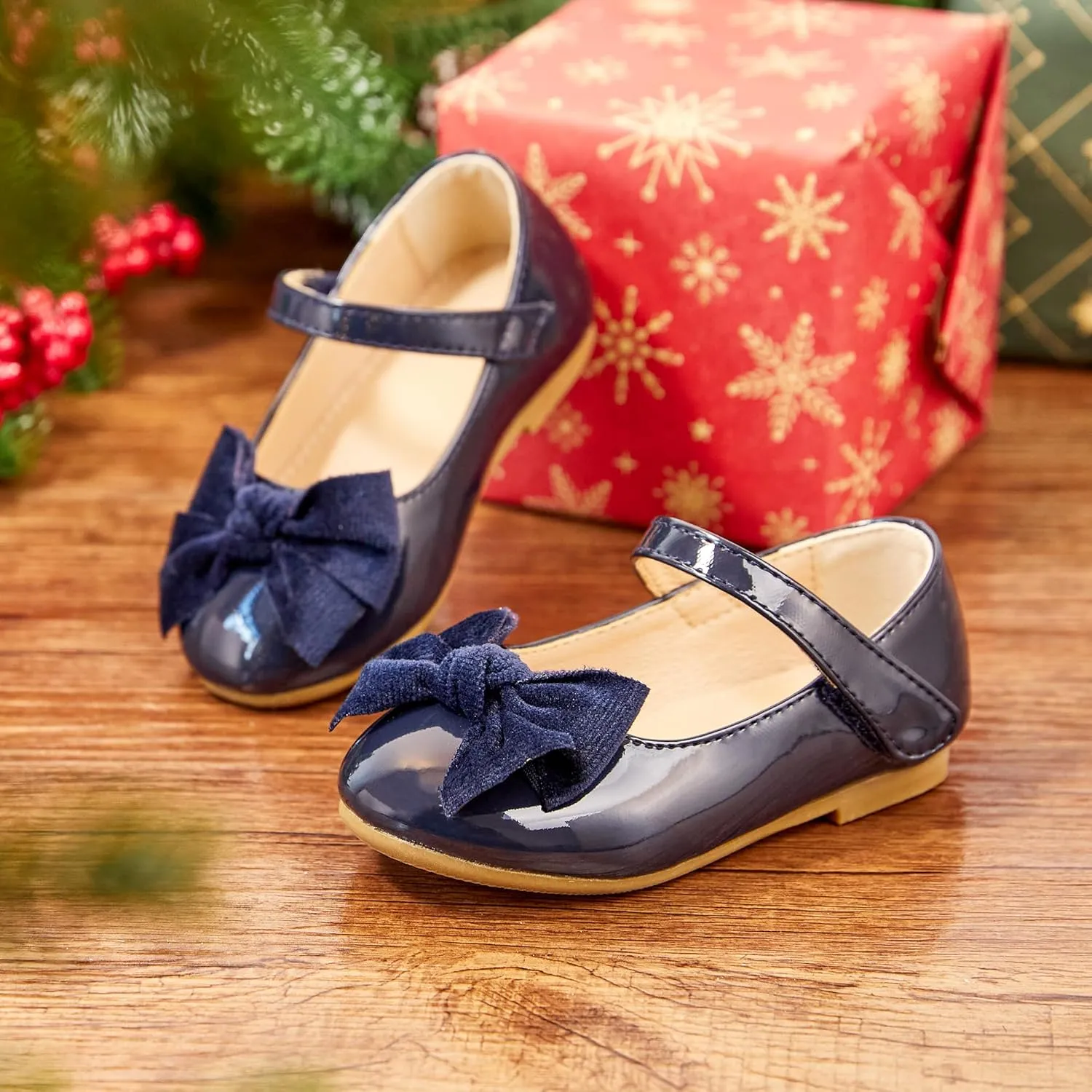 Flaryzone Toddler/Little Girls' Ballerina Flat Mary Jane Princess Dress Shoes - Wedding School Party