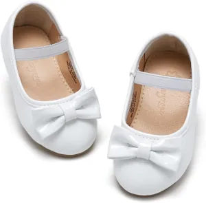 Flaryzone Toddler/Little Girls' Ballerina Flat Mary Jane Princess Dress Shoes - Wedding School Party