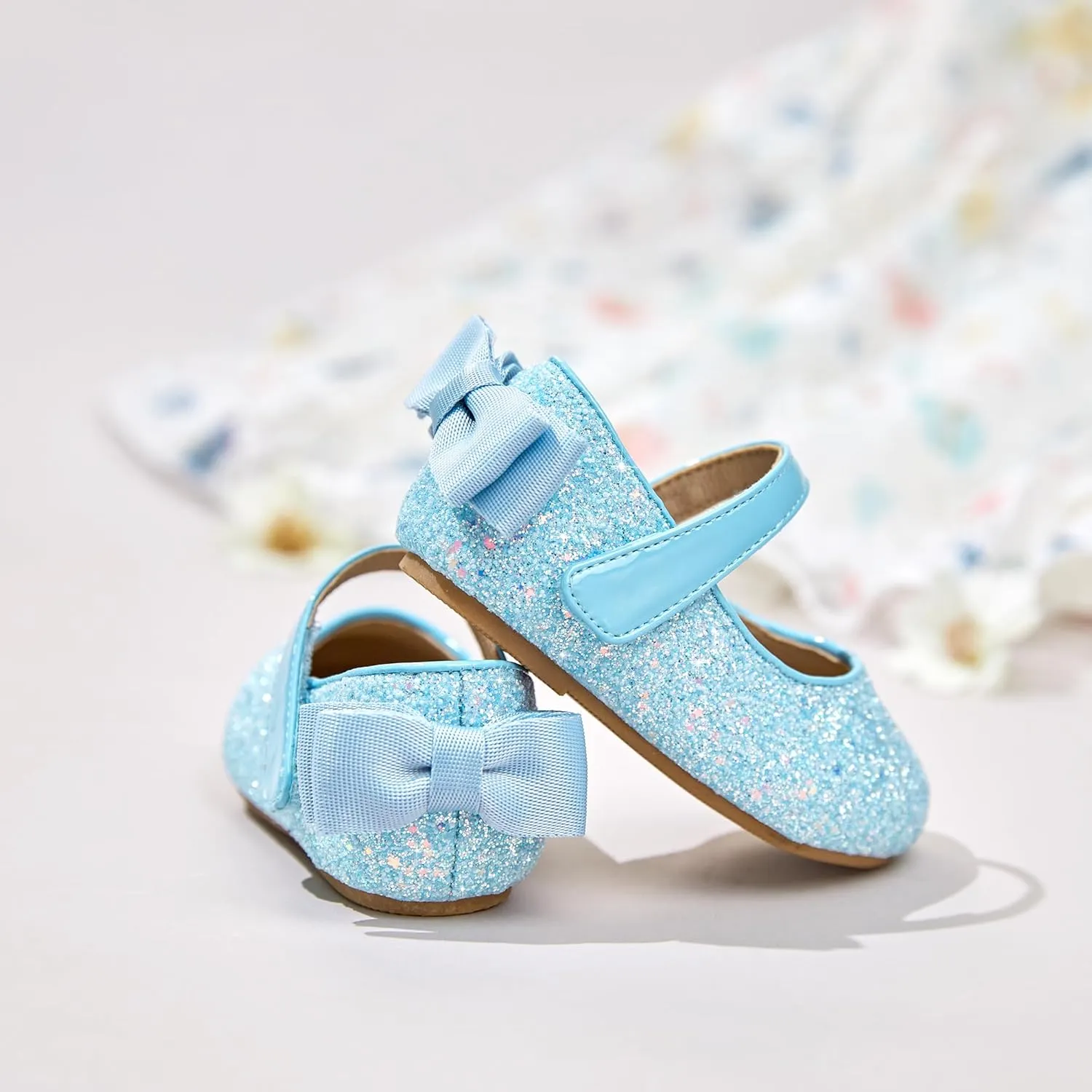 Flaryzone Toddler/Little Girls' Ballerina Flat Mary Jane Princess Dress Shoes - Wedding School Party