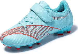 FLIOZY Football Shoes Kids Athletic Soccer Cleats Shoes Boys Girls Competition Training ShoesOutdoor/Indoor Lightweight Breathable Football Boots Sneakers