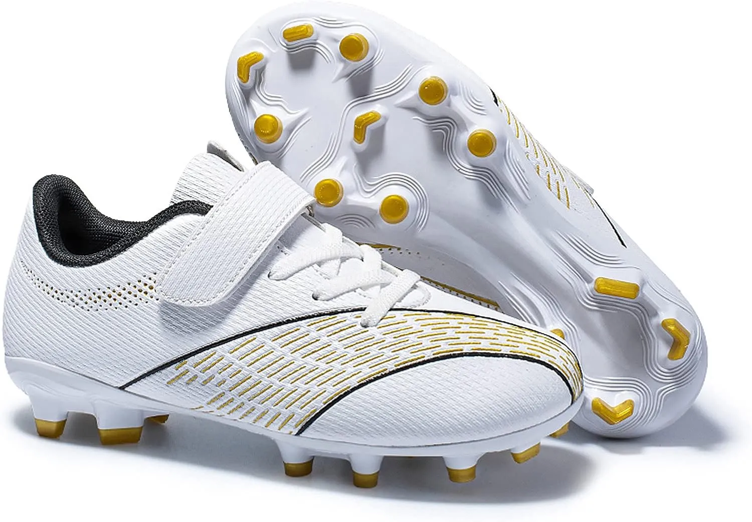 FLIOZY Football Shoes Kids Athletic Soccer Cleats Shoes Boys Girls Competition Training ShoesOutdoor/Indoor Lightweight Breathable Football Boots Sneakers