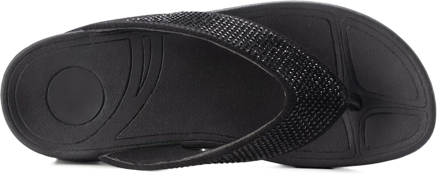 Flip Flops sandals Women Thong Sandals Arch Support Soft Flip Flop Sandal Non-Slip Beach Wedge Sandal