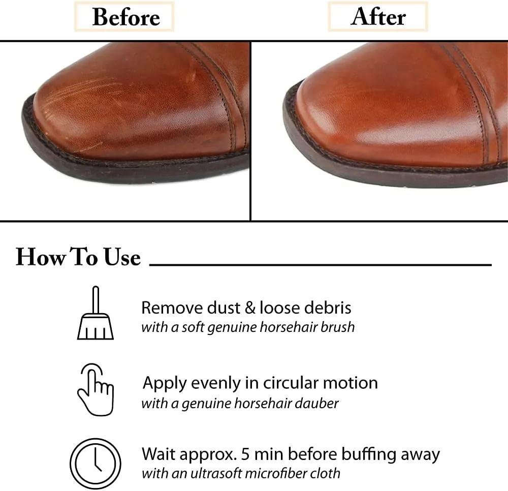 FootFitter Premium Shoe Cream Polish with Carnauba Wax, Restore & Shine Shoes or Boots – MADE IN USA (2 PACK) Multiple Colors