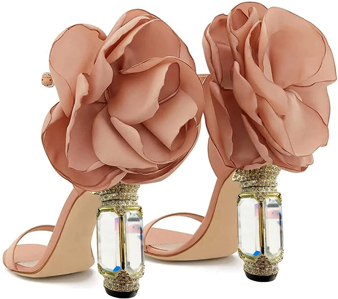 FSJ Women Open Toe Stylish Sandal Ankle Strap Chunky Block High Thick Heels Wedding Party Ballroom Prom Shoes US Size 4-15 US