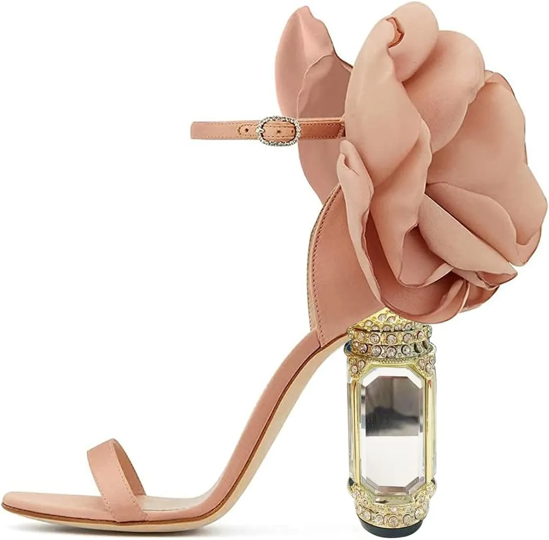 FSJ Women Open Toe Stylish Sandal Ankle Strap Chunky Block High Thick Heels Wedding Party Ballroom Prom Shoes US Size 4-15 US