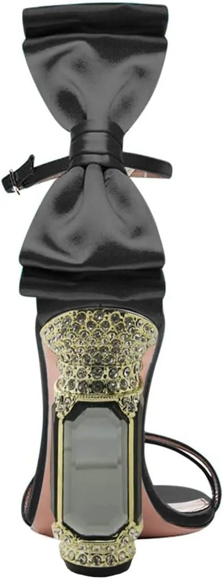 FSJ Women Open Toe Stylish Sandal Ankle Strap Chunky Block High Thick Heels Wedding Party Ballroom Prom Shoes US Size 4-15 US