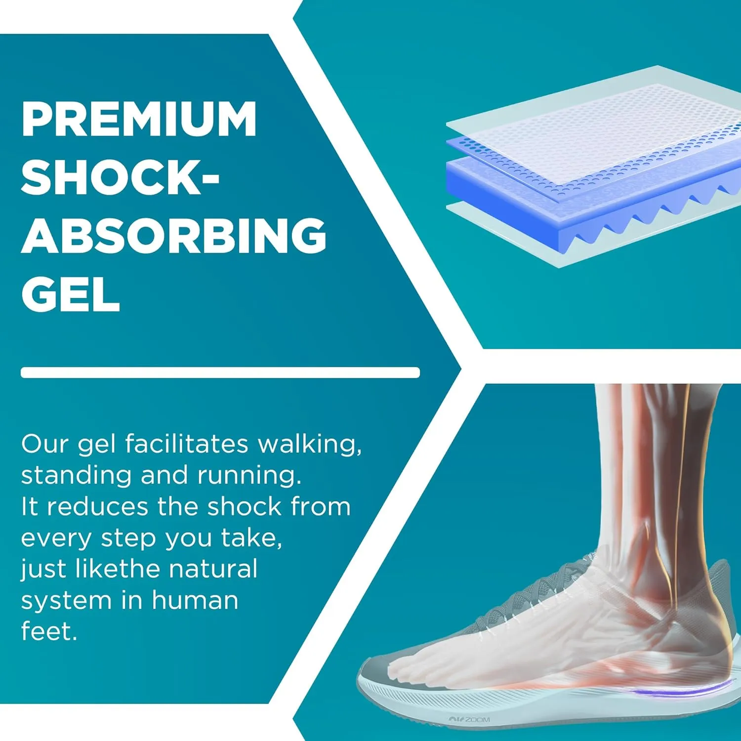 Gel Silicone Heel Cups/Pads, 6 Pack, FSA HSA Eligible, for Achilles Tendonitis, Shoe Wedge Inserts for Plantar Fasciitis, Bone Spur, Foot Pain Relief Support, Comfort Cushion Insoles for Women/Men