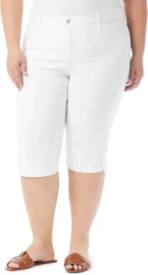 Gloria Vanderbilt Women's Amanda High Rise Skimmer Short Plus