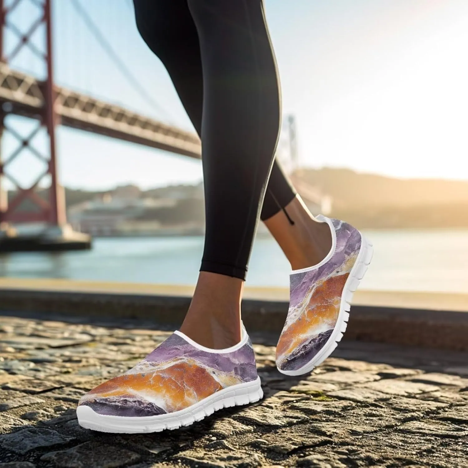 GOSTONG Sneakers for Women Slip on Home Loafers Non Slip Comfort Athletic Shoes Training Running Sneakers White US 5.5-11.5