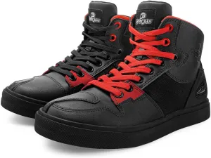 Grapelet Motorcycle Shoes for Men, Anti-Skid Motorcycle Riding Shoes Motocross Protective Boots with Side Zipper, Ankle Support Black,11