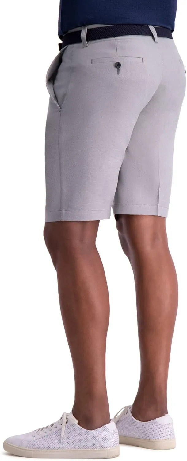 Haggar Men's Cool 18 Pro Straight Fit Flat Front 4-Way Stretch Expandable Waist Short
