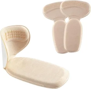 Half Insoles for Women Shoes Back Stickers High Heels Liner Insert Heel Pain Relief Cushion Pads for Shoe Size Reducer (Color : 1pair Beige)