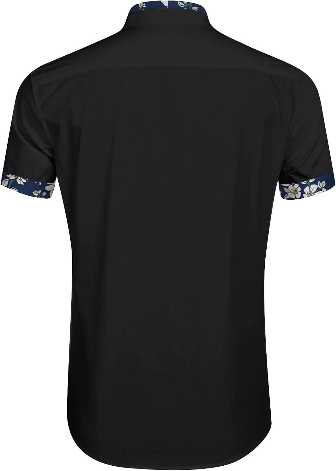 Hawaiian Shirt for Men Button Down Short Sleeve Casual Loose V Neck Blouses Summer Beach Vacation Shirts with Pocket