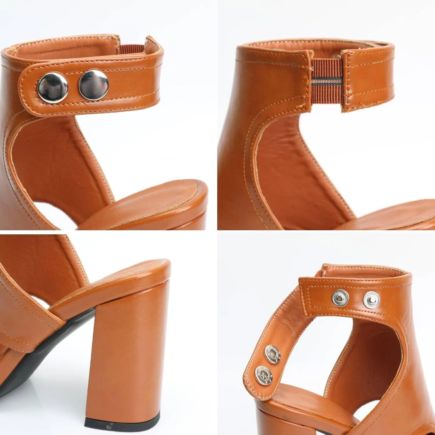 Heels for Women Peep Toe Booties Dressy Sandals Block heel Gliadiator Shoes