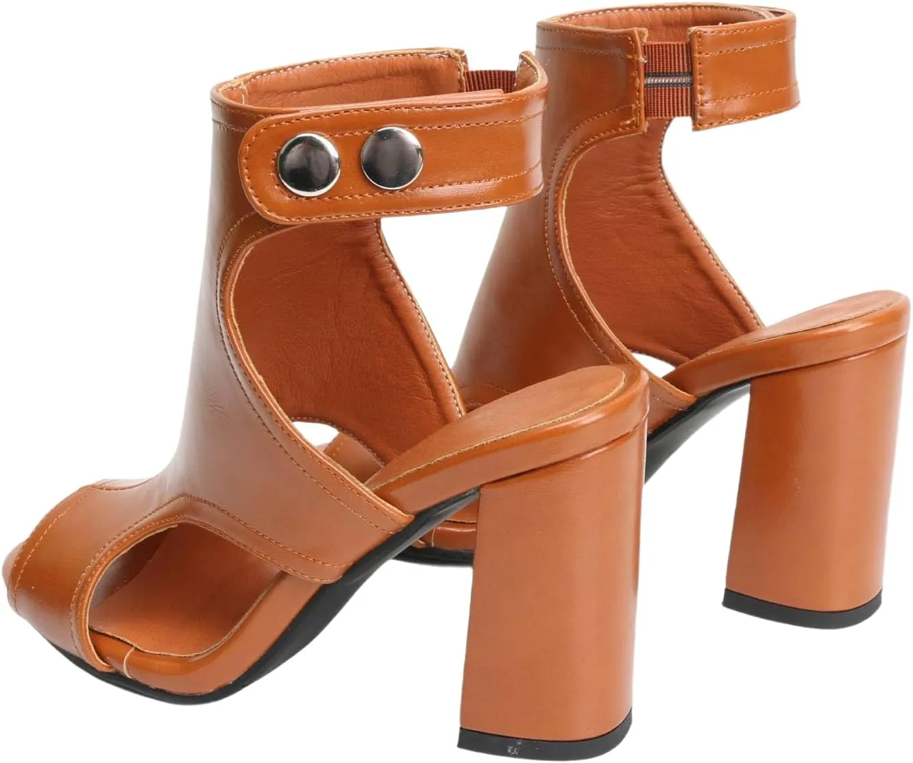 Heels for Women Peep Toe Booties Dressy Sandals Block heel Gliadiator Shoes