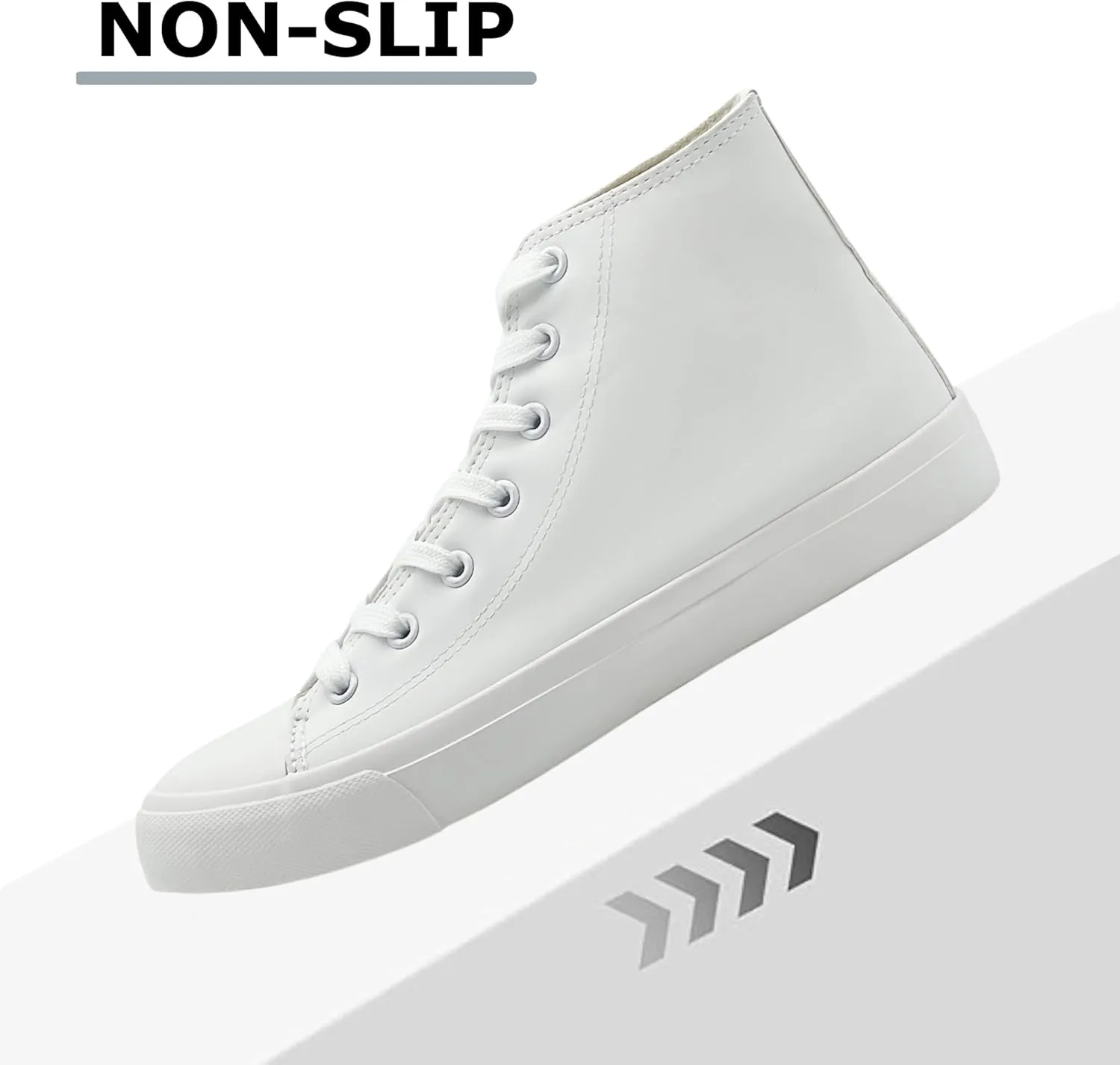 High Top Sneakers for Women Men Classic PU Leather Tennis Shoes Lace Up Fashion Breathable Walking Shoes High Tops