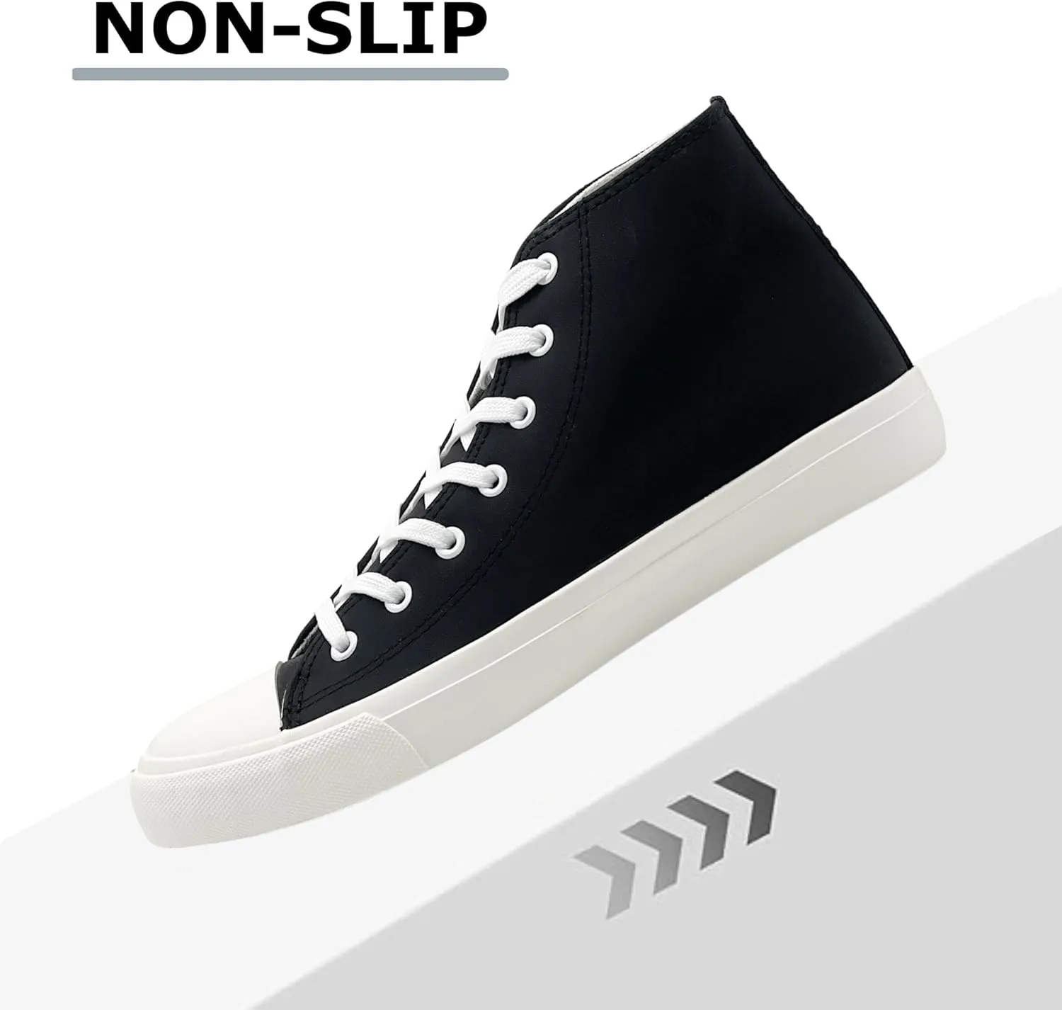 High Top Sneakers for Women Men Classic PU Leather Tennis Shoes Lace Up Fashion Breathable Walking Shoes High Tops