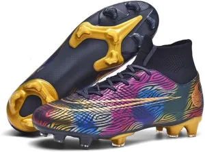 High-Top Soccer Cleats for Mens Womens Football Boots Youth Lightweight Professional Soccer Shoes Firm Ground