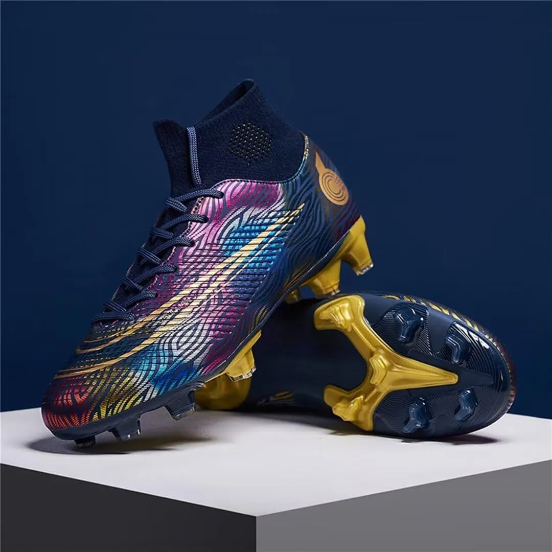 High-Top Soccer Cleats for Mens Womens Football Boots Youth Lightweight Professional Soccer Shoes Firm Ground