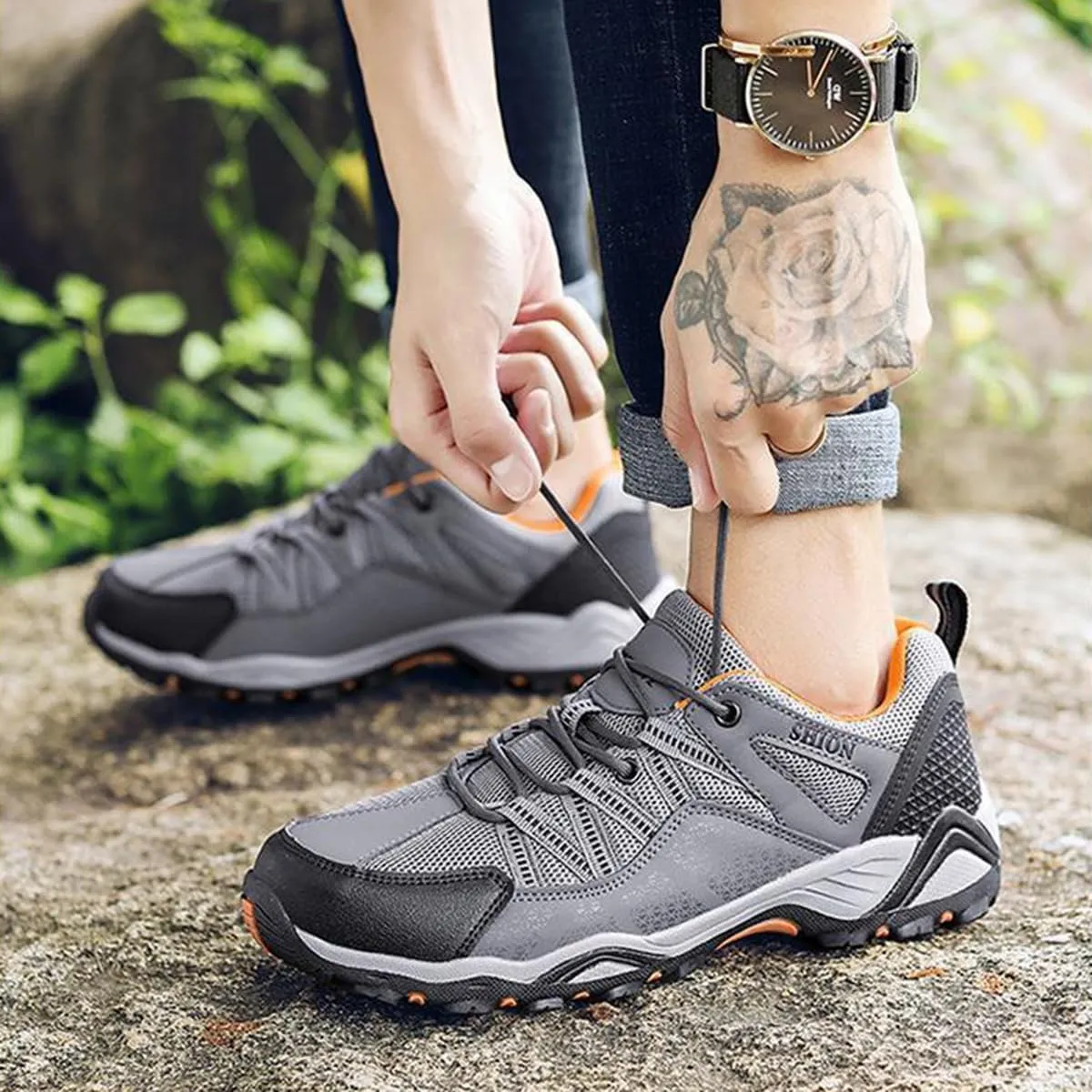 Hiking Shoes Mens Waterproof Mountain Trekking Shoes Women Breathable Walking Shoes Outdoor Sports Winter Boots