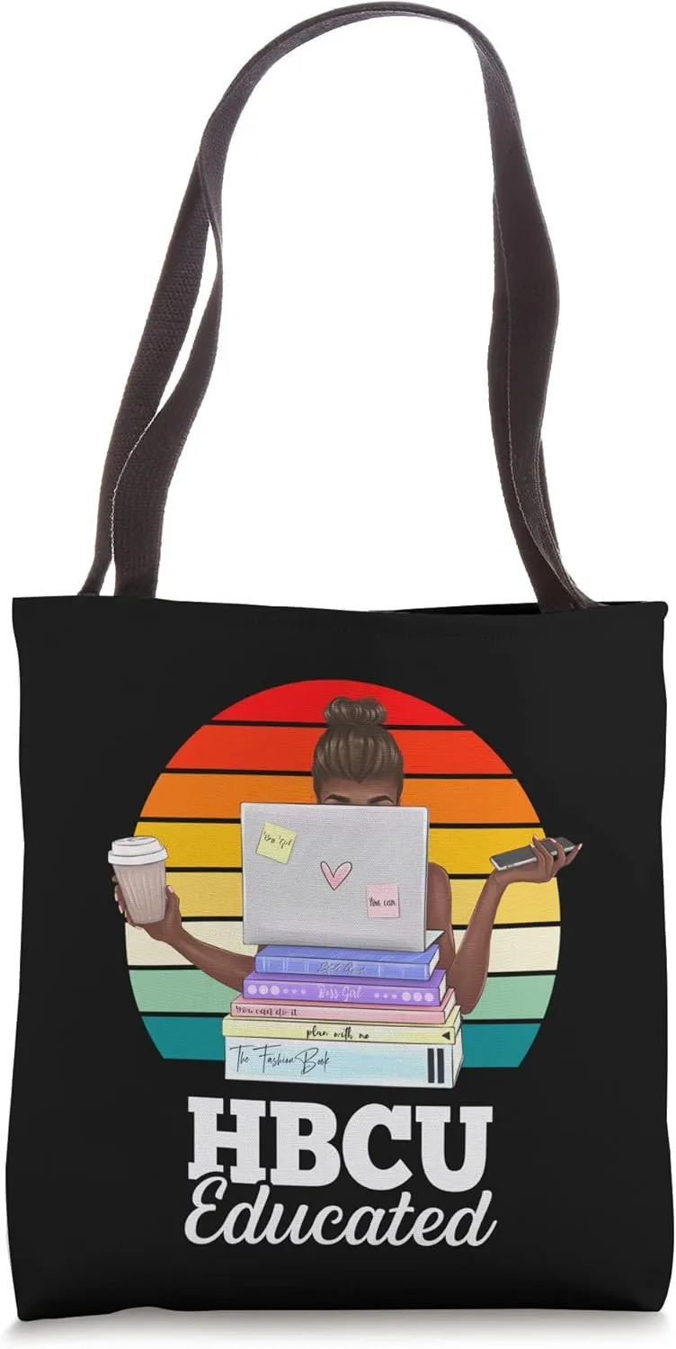 Historically Black College University Student HBCU Educated Tote Bag