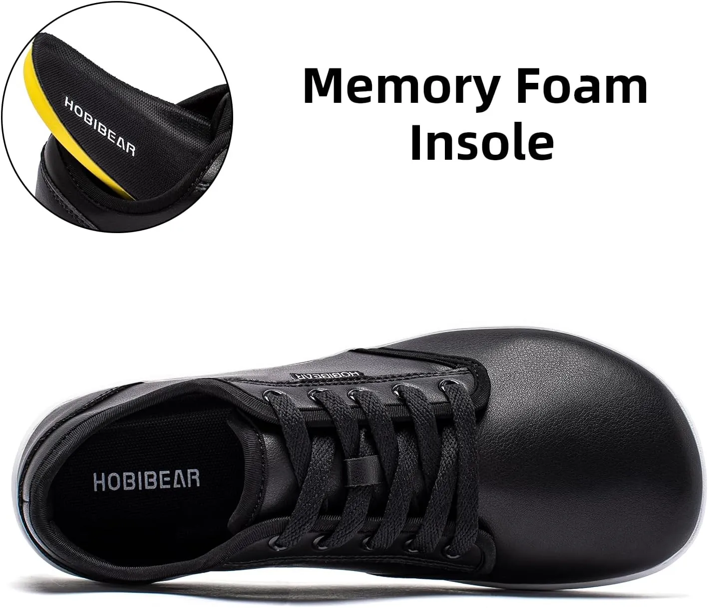 HOBIBEAR Unisex Wide Barefoot Shoes for Mens Womens Minimalist Zero Drop Shoes Sneakers