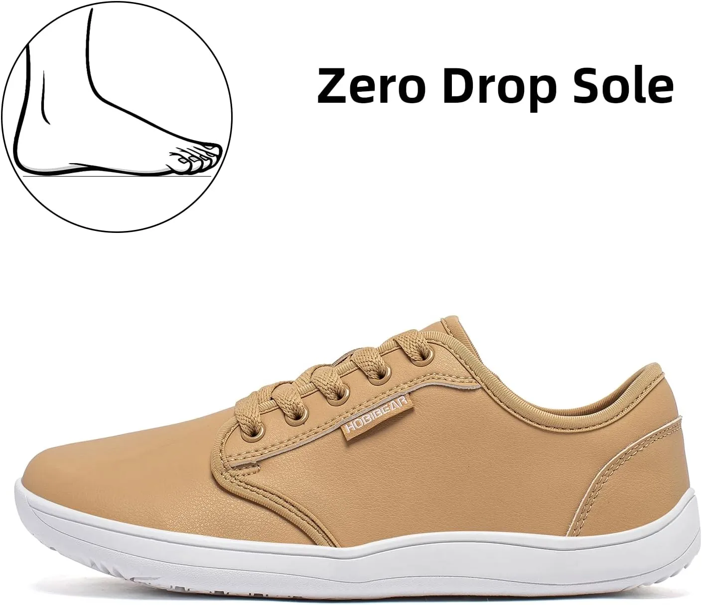 HOBIBEAR Unisex Wide Barefoot Shoes for Mens Womens Minimalist Zero Drop Shoes Sneakers