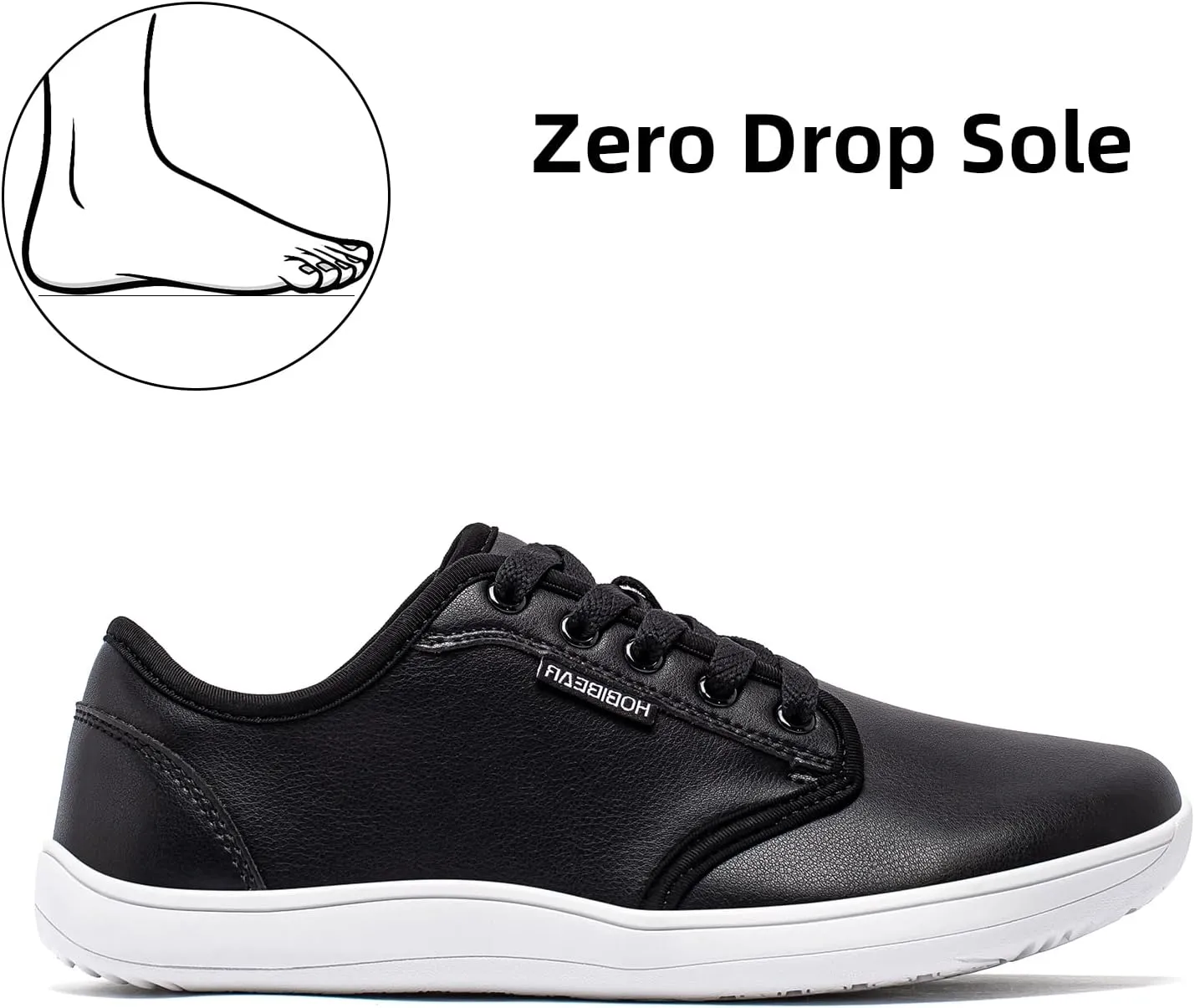 HOBIBEAR Unisex Wide Barefoot Shoes for Mens Womens Minimalist Zero Drop Shoes Sneakers