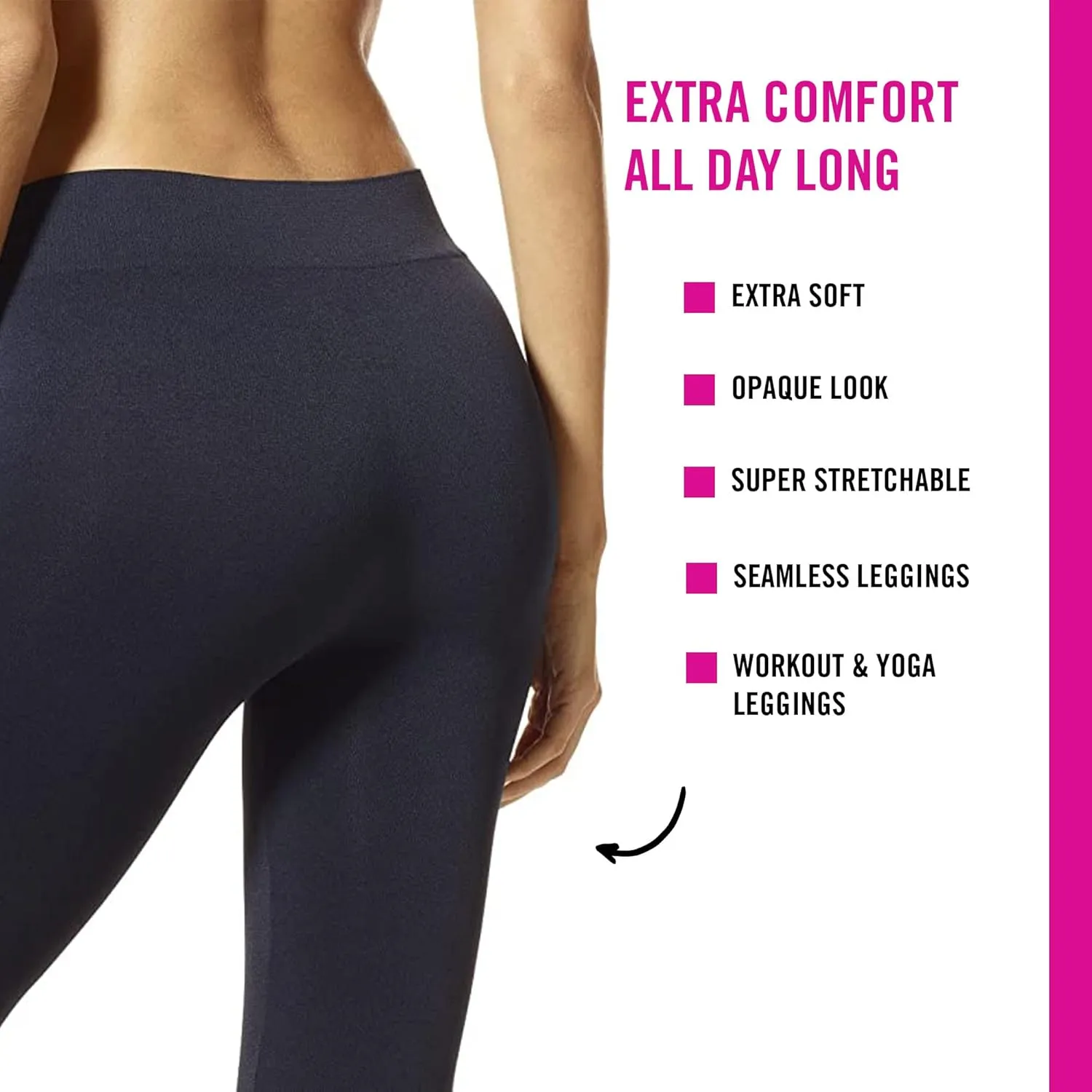 HUE Women's Seamless Leggings, Assorted