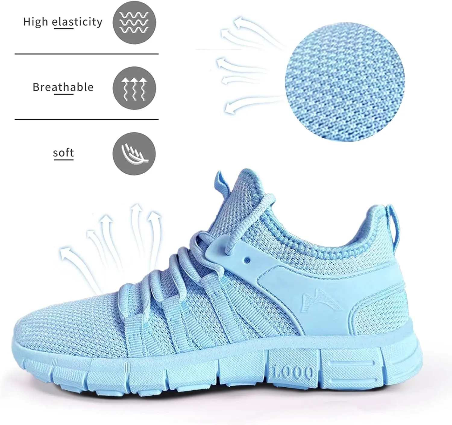 INZCOU Running Shoes Lightweight Tennis Shoes Non Slip Gym Workout Shoes Breathable Mesh Walking Sneakers