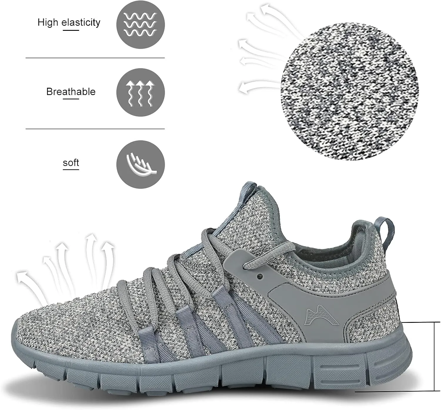 INZCOU Running Shoes Lightweight Tennis Shoes Non Slip Gym Workout Shoes Breathable Mesh Walking Sneakers