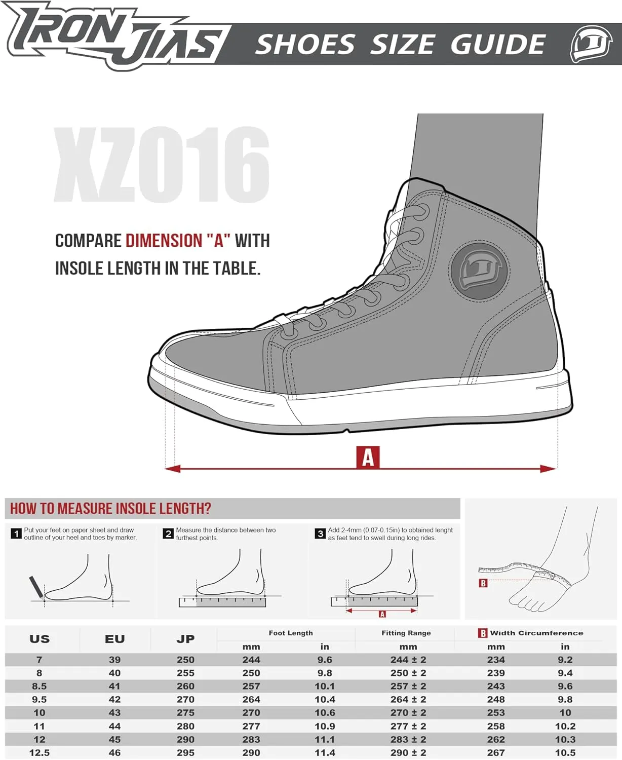 IRON JIA'S Motorcycle Shoes for Men, Breathable Anti-Slip Protective Gear, Powersport Casual Motorcycle Riding Boots (Grey 12.5)