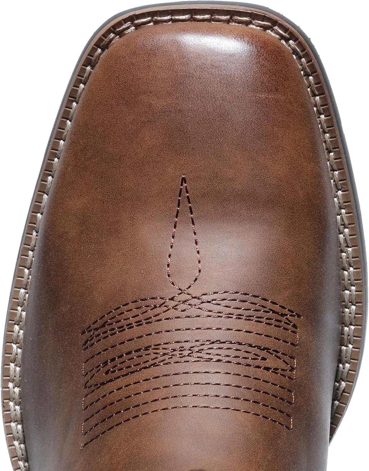 IUV Cowboy Boots For Men Square Toe Western Boot Durable Classic Fashionable Embroidered Pull On Slip Resistant Boots