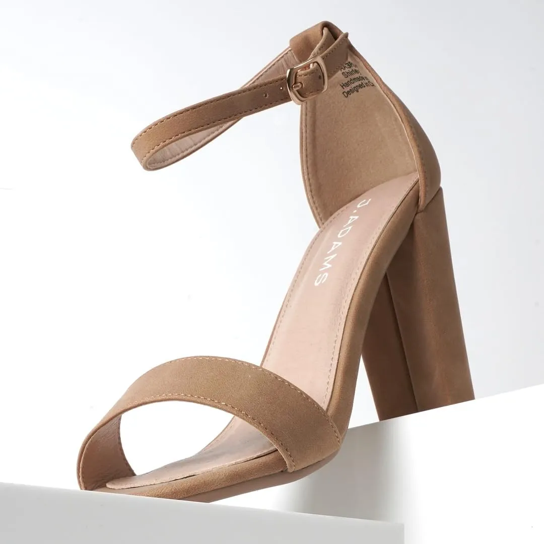 J. Adams Shirley Heels for Women - Ankle Strap High Heel Dressy Sandals