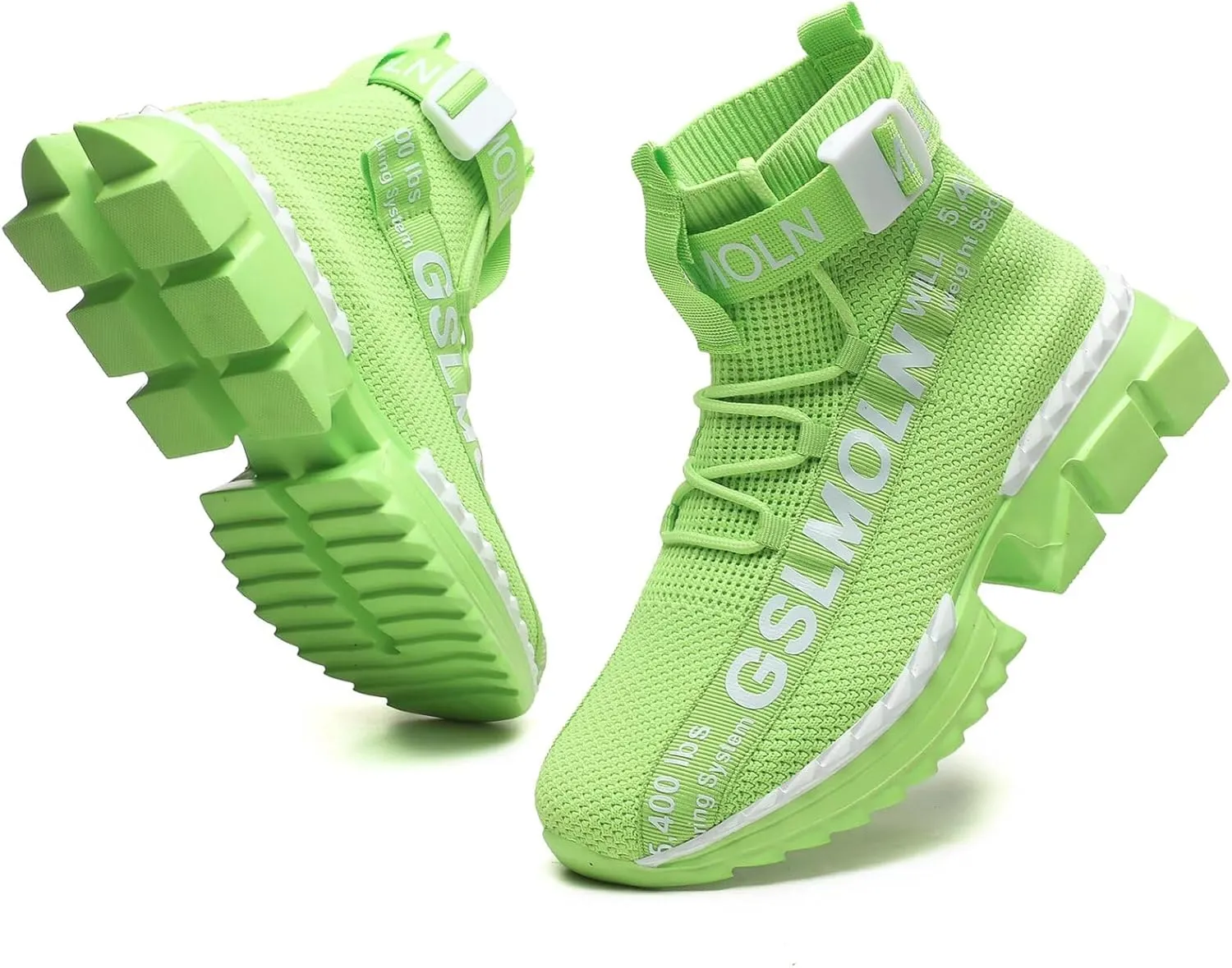 Jakcuz Men's High Top Sneakers Breathable Gym Athletic Running Walking Tennis Boy Comfortable Fashion Platform Shoes