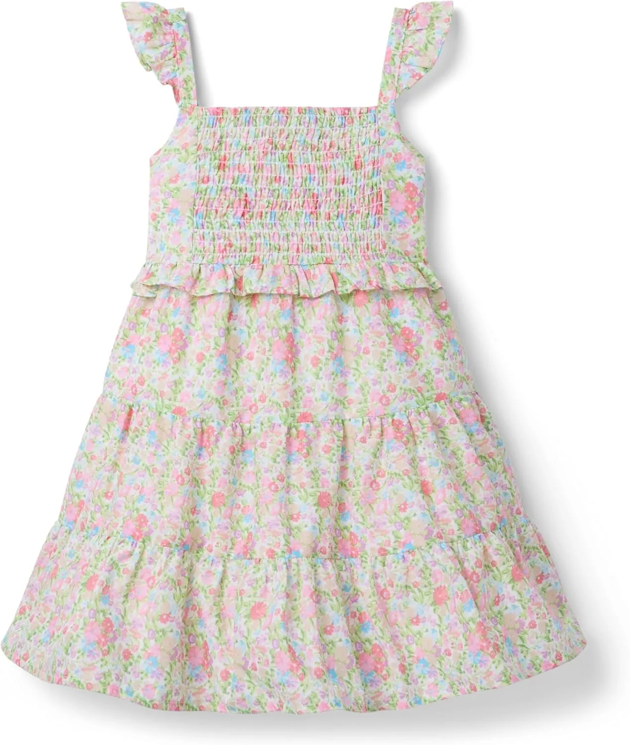 Janie and Jack Girls' Flutter Sleeve Ditsy Floral Dress (Toddler/Little Big Kid)