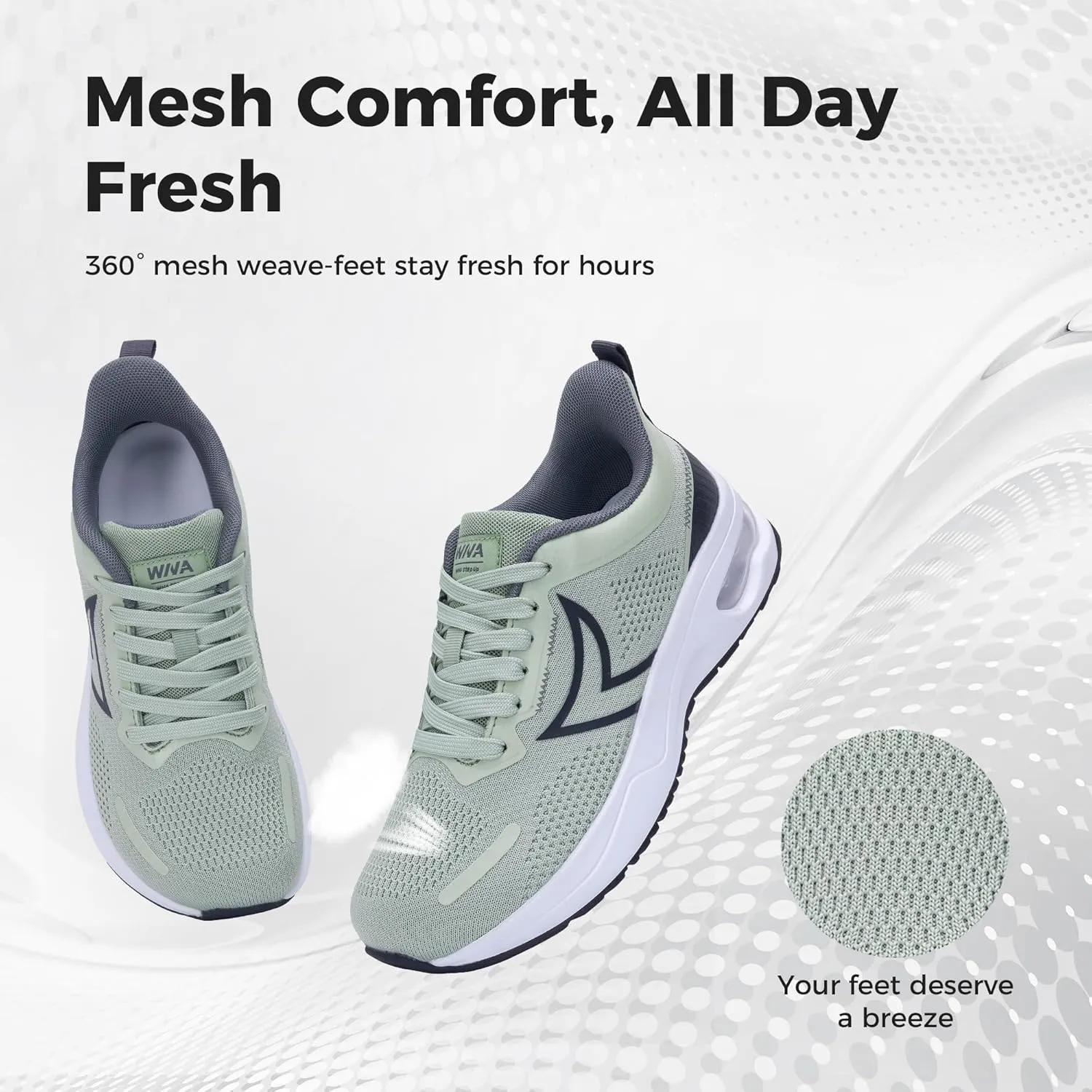 JARLIF Women's Wide Toe Box Slip-On Air Cushion Walking Shoes Comfortable Tennis Athletic Sneakers for Running, Gym & Outdoor
