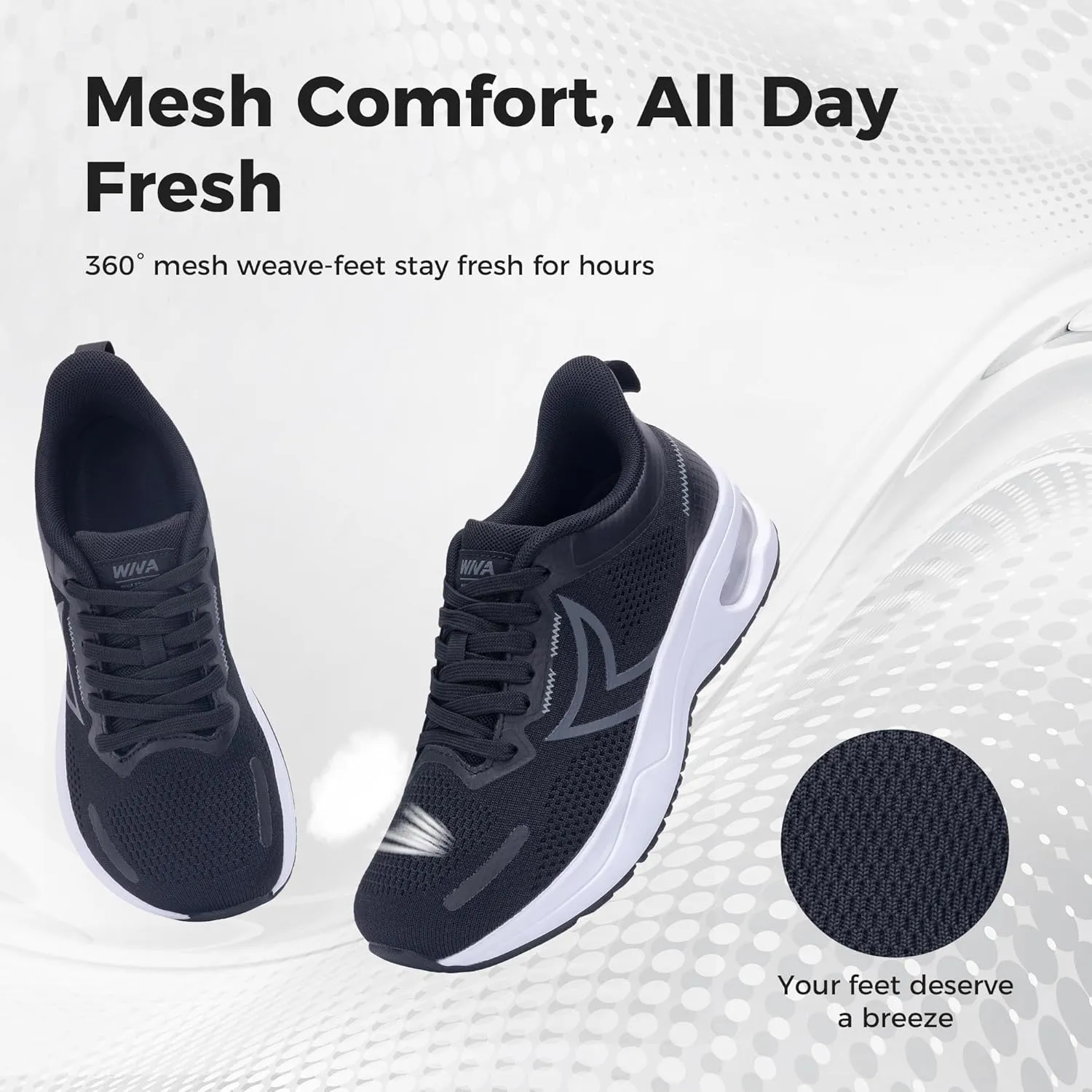 JARLIF Women's Wide Toe Box Slip-On Air Cushion Walking Shoes Comfortable Tennis Athletic Sneakers for Running, Gym & Outdoor