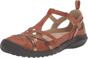 JBU Womens Dove T-Strap Flats Casual - Black