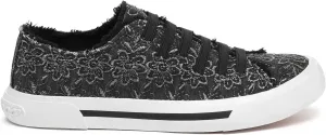 Jokes Black Eyelet Slip On Sneaker 8 / BLACK / SHAWNEE EYELET COTTON