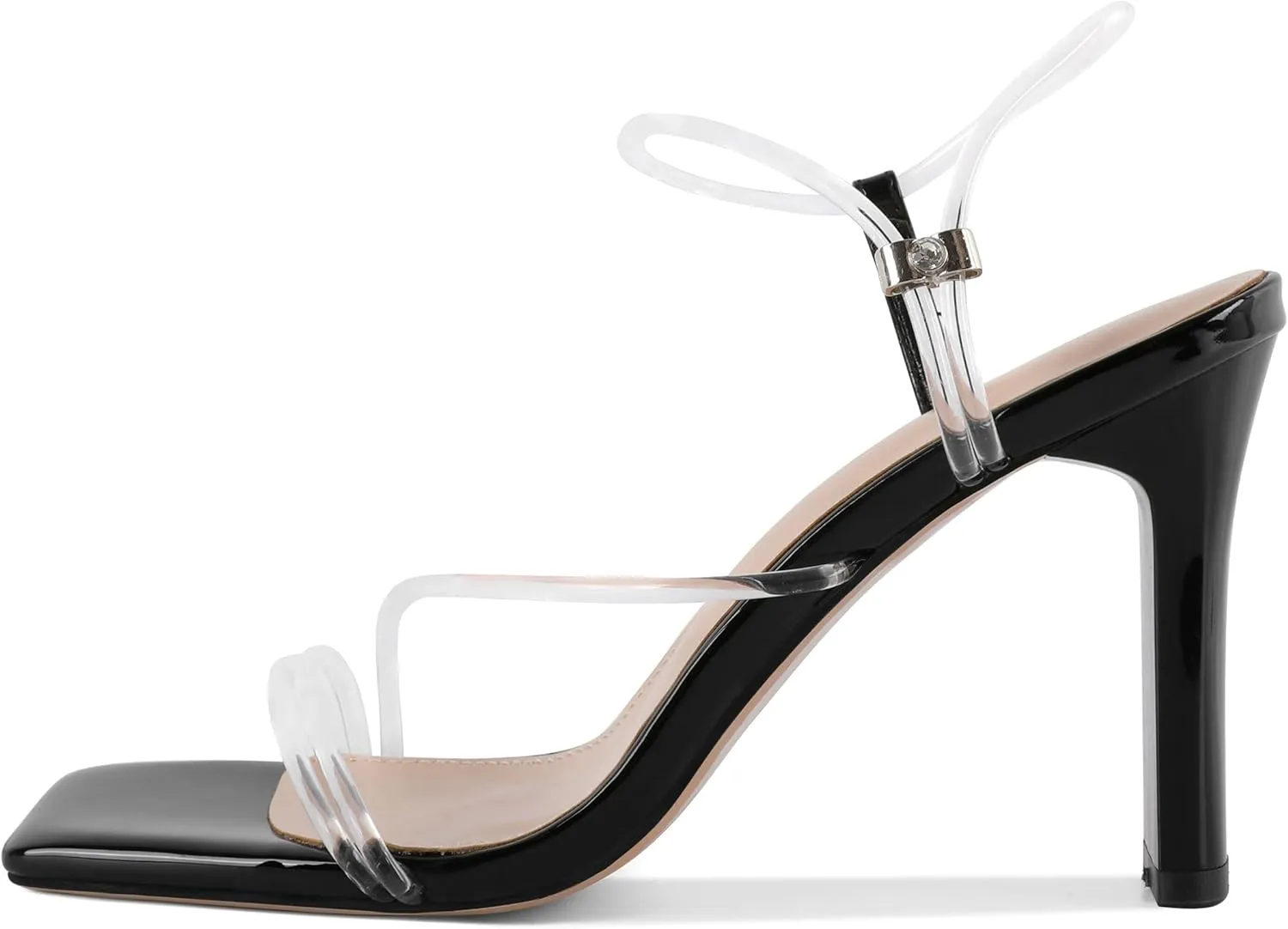 Joseywade Chunky Heels For Women Strappy High Heel 3.5" Sandals Adjustable Ankle Strap Open Toe Shoes