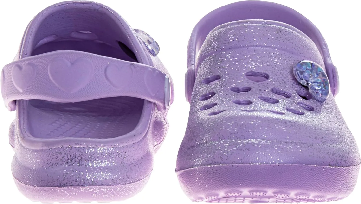 Josmo Kids Stylish Clogs Water Slides for Girls - Summer Beach Pool Heart Slip-on Sandals (Size 5-10 Toddler)