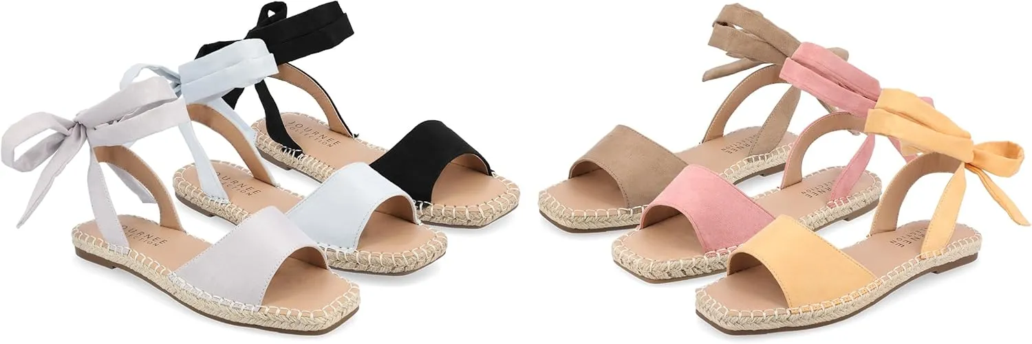 Journee Collection Women's Emelie Espadrille Wedge Sandal
