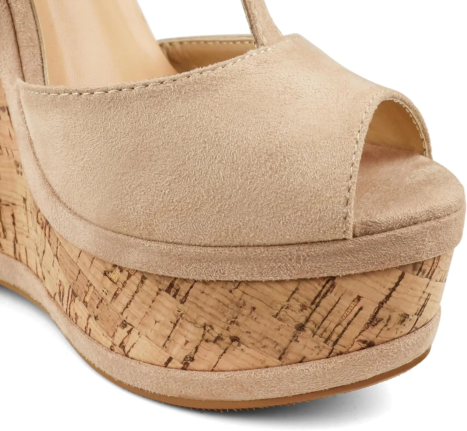 JOY IN LOVE Women's Wedges Sandals Platform Buckle Shoes