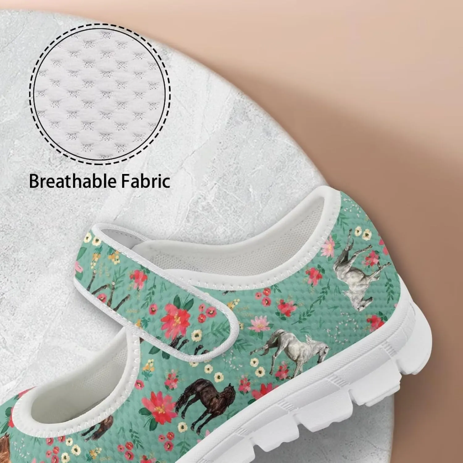 JoyLamoria Rainbow LGBT Walking Shoes Y2K Leopard Flats Arch Support Travel Working Nurse Shoes Light Wight Diabetic Shoes