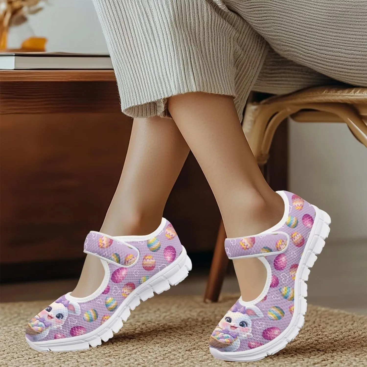 JoyLamoria Rainbow LGBT Walking Shoes Y2K Leopard Flats Arch Support Travel Working Nurse Shoes Light Wight Diabetic Shoes